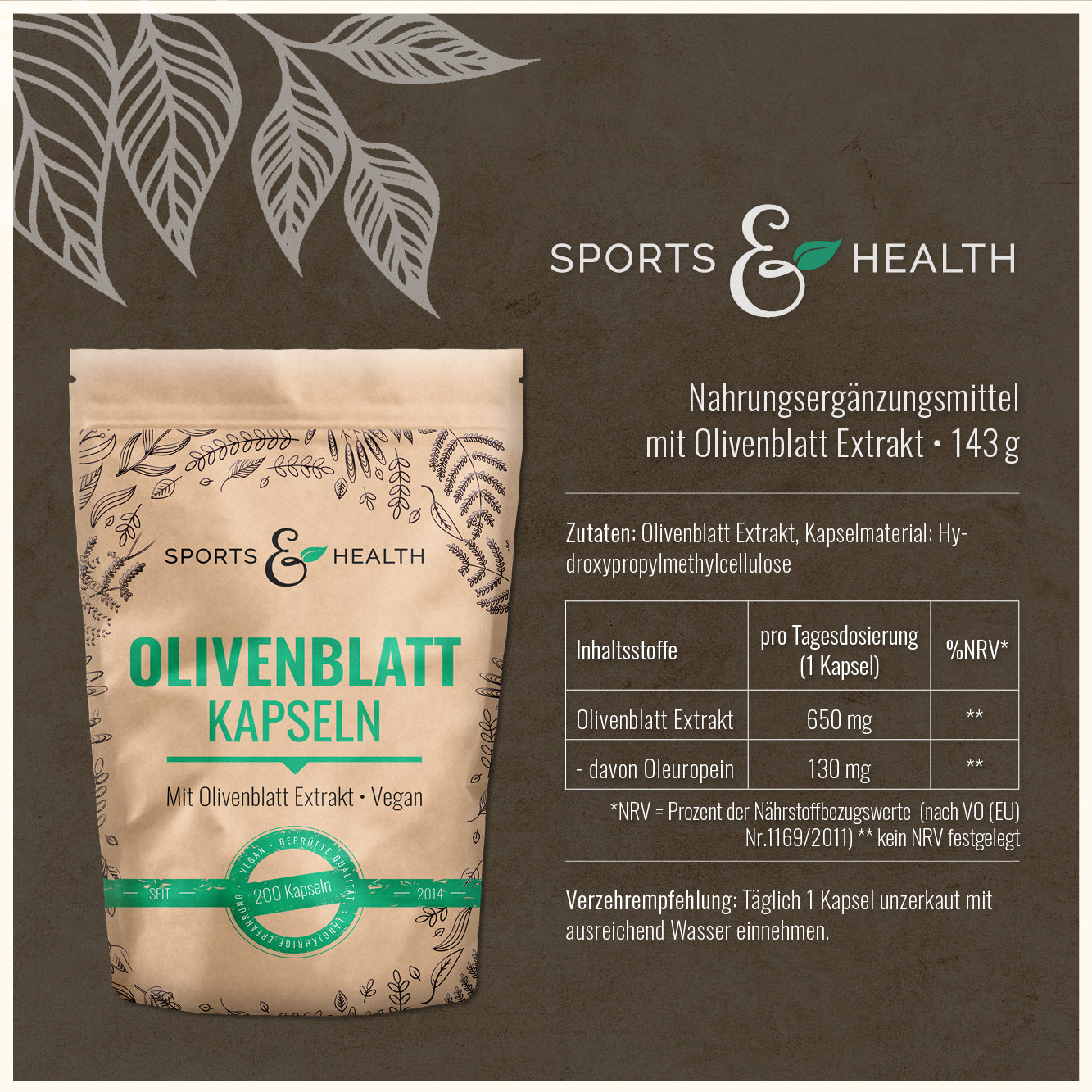 Olivenblatt Kapseln
