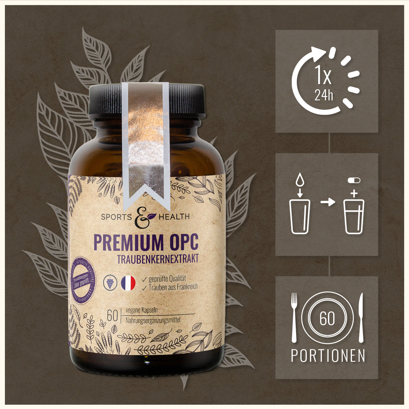 Premium OPC Traubenkernextrakt - 300 mg aus Frankreich