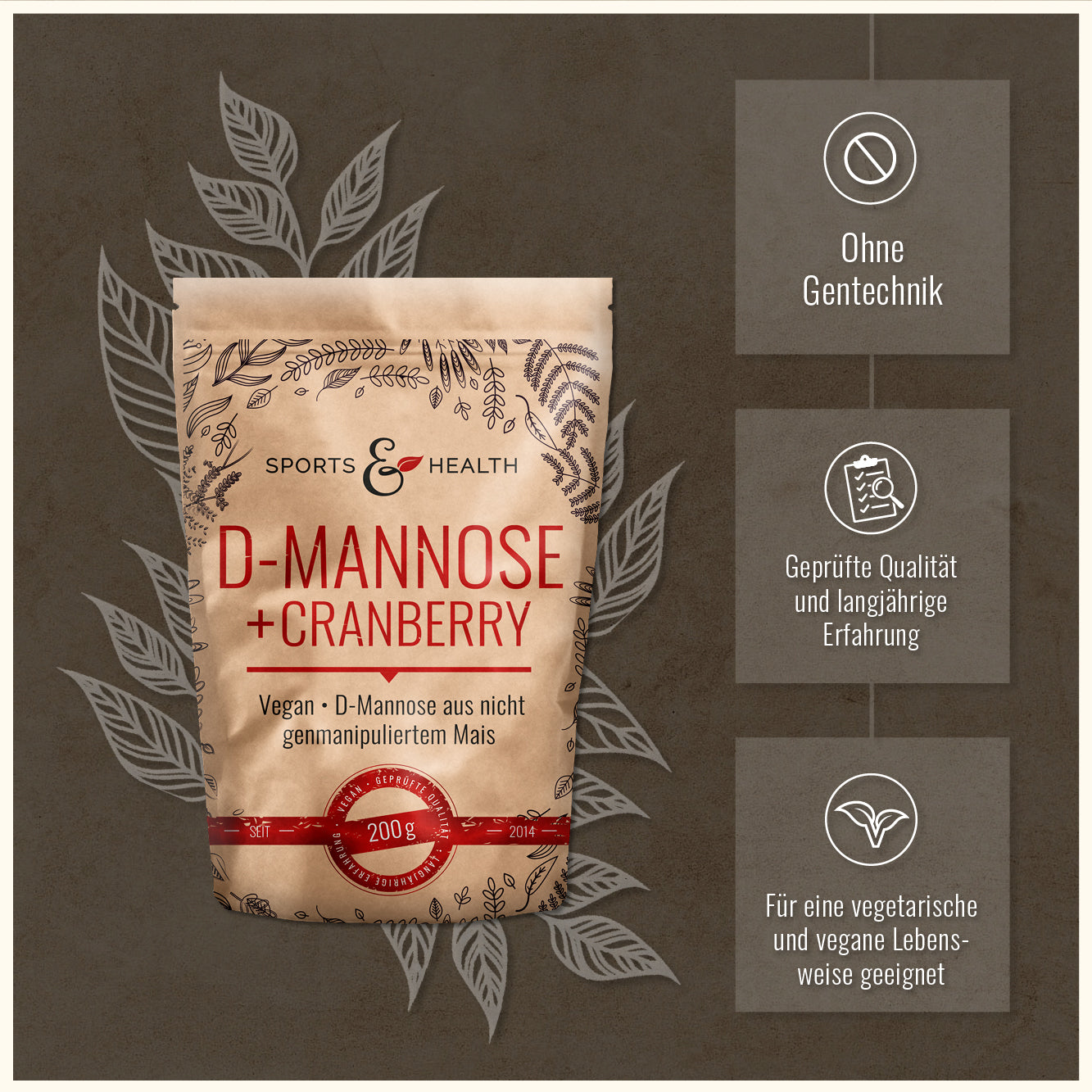 D-Mannose + Cranberry Pulver