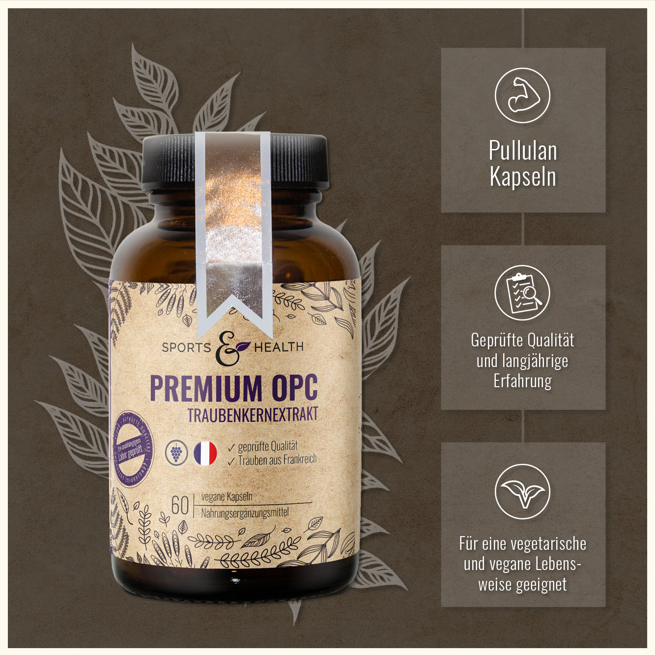 Premium OPC Traubenkernextrakt - 300 mg aus Frankreich