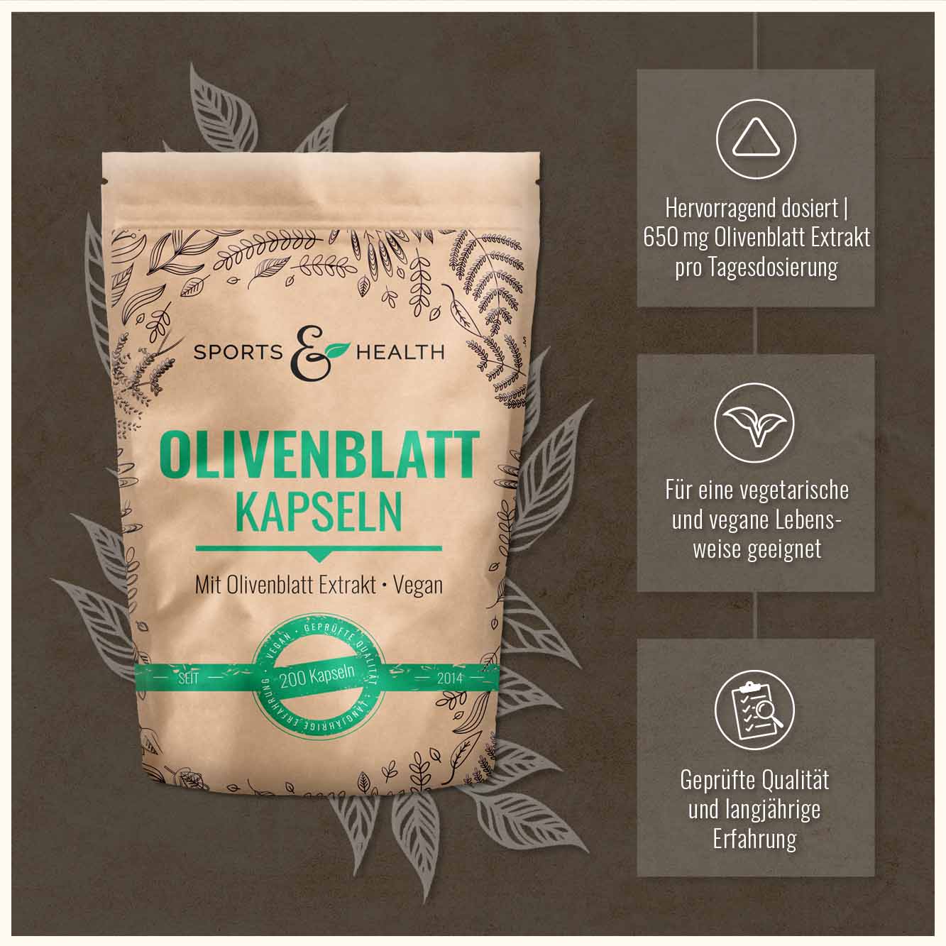 Olivenblatt Kapseln