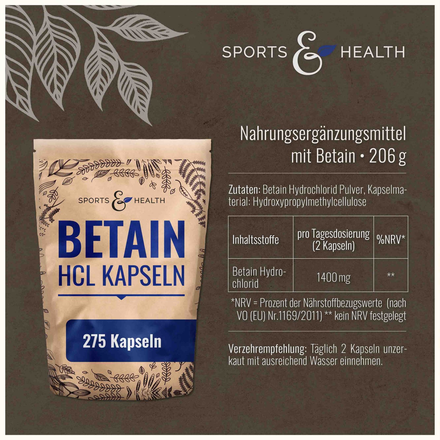 Betain HCL Kapseln