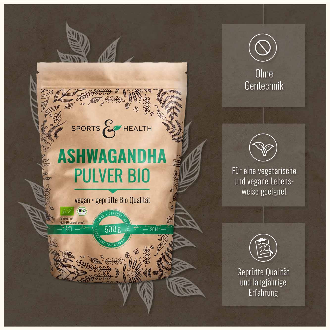 Bio Ashwagandha Pulver - DE-ÖKO-005