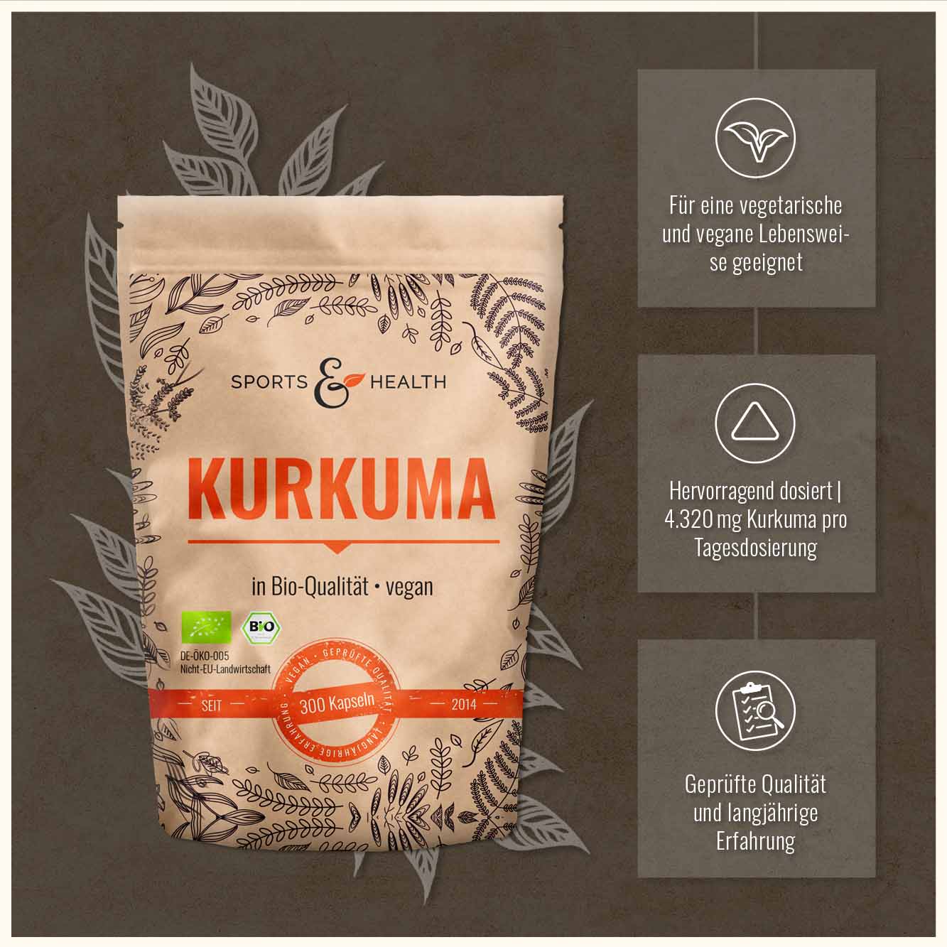 Bio Kurkuma Kapseln - DE-ÖKO-005