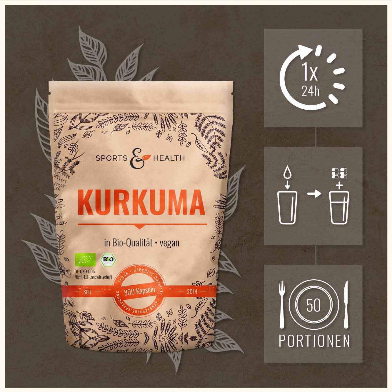 Bio Kurkuma Kapseln - DE-ÖKO-005