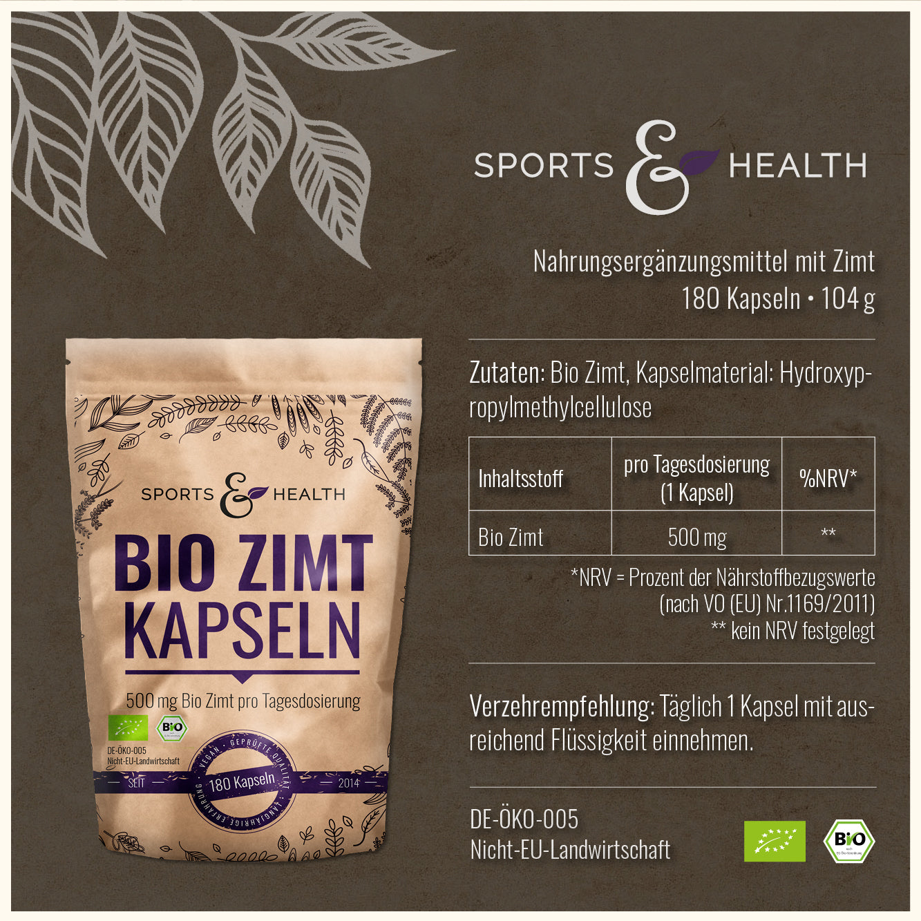 Bio Zimt Kapseln - DE-ÖKO-005