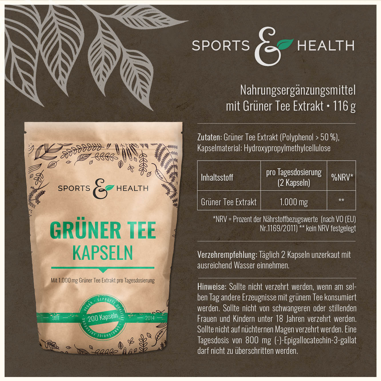 Grüner Tee Kapseln
