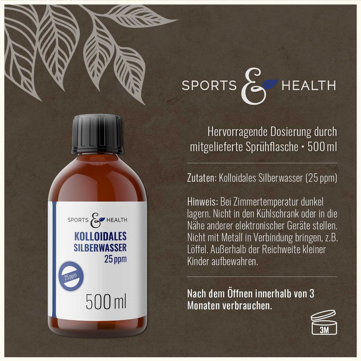 Kolloidales Silber 25 ppm