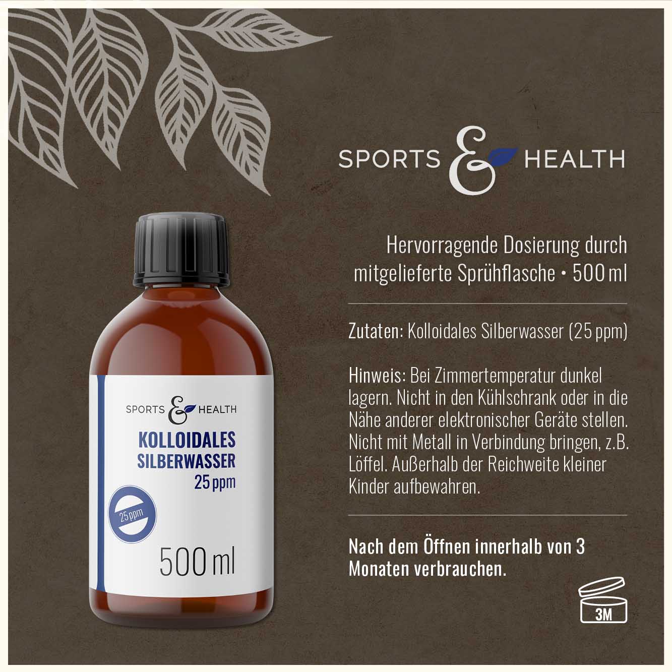 Kolloidales Silber 25 ppm