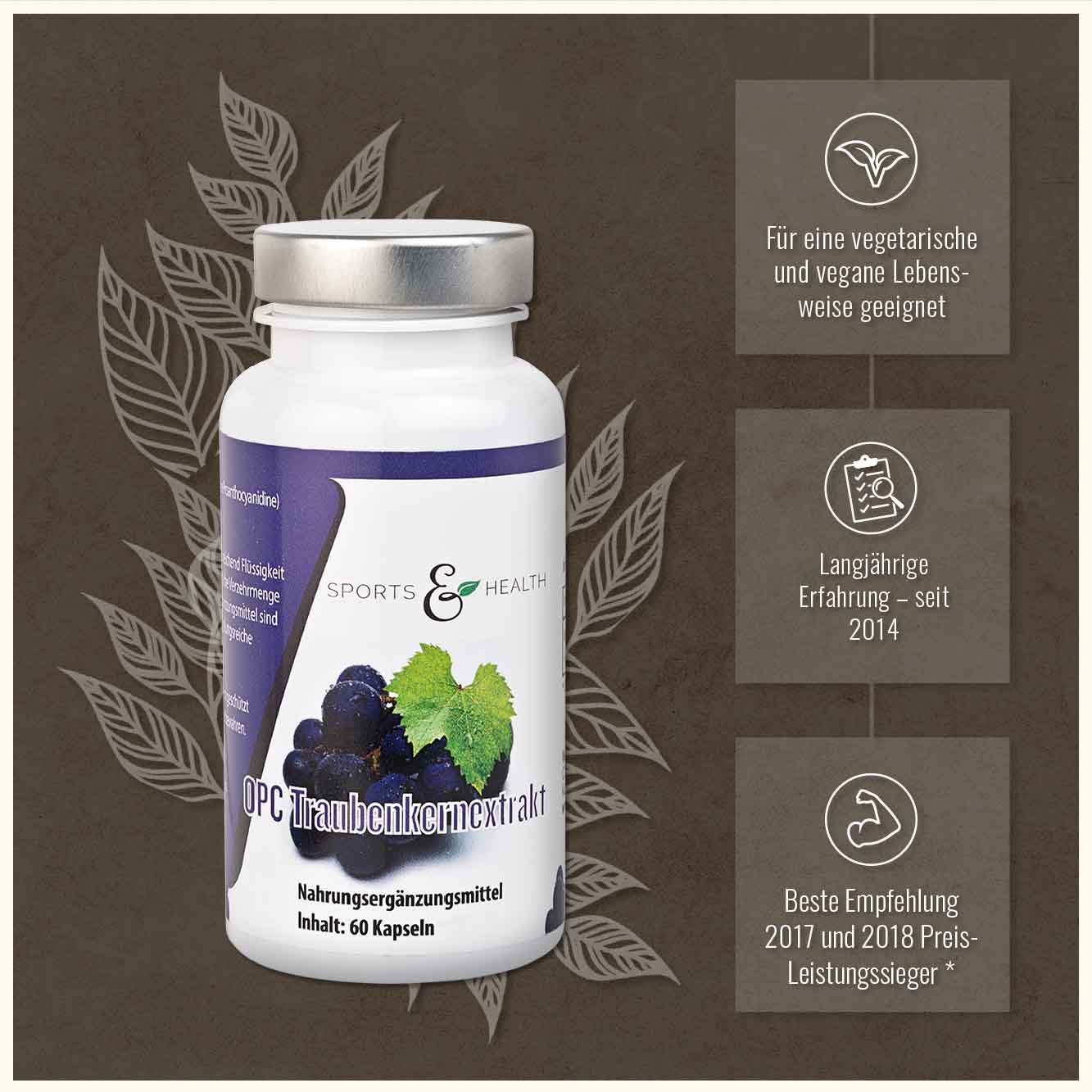 OPC Traubenkernextrakt Kapseln - 350 mg reines OPC