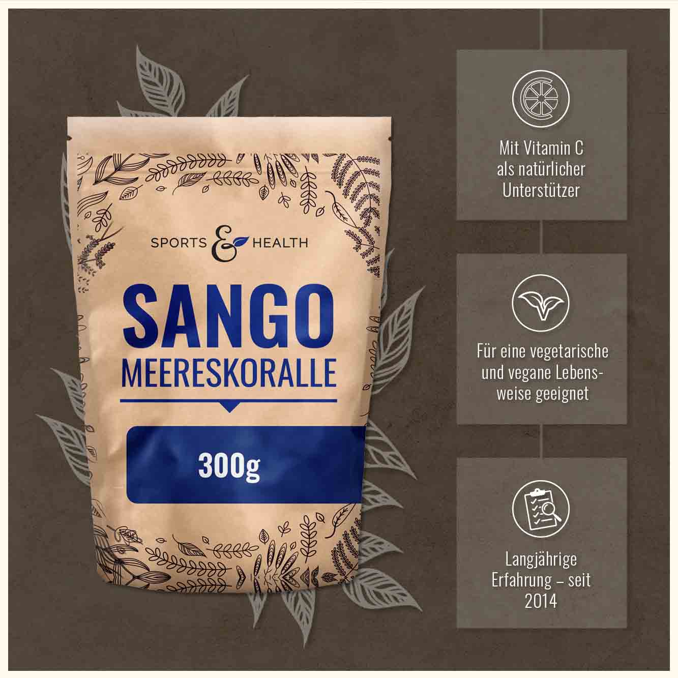 Sango Meereskoralle mit Magnesium und Calcium