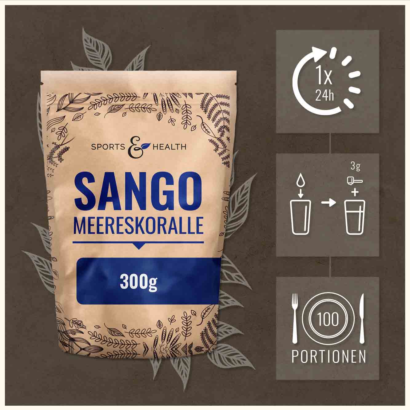 Sango Meereskoralle mit Magnesium und Calcium
