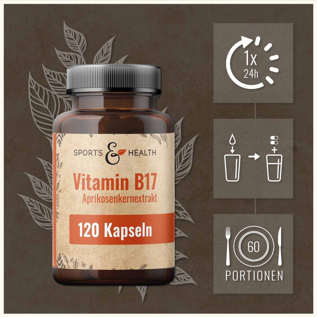 Vitamin B17 Aprikosenkernextrakt Kapseln