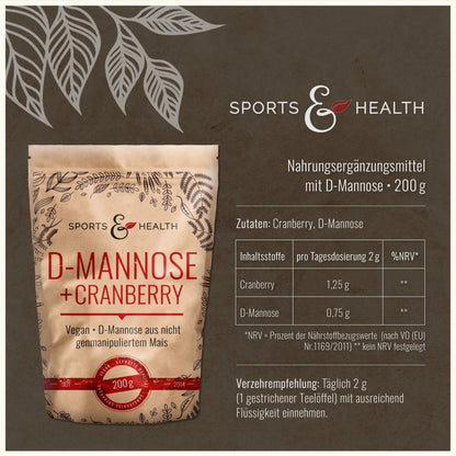 D-Mannose + Cranberry Pulver