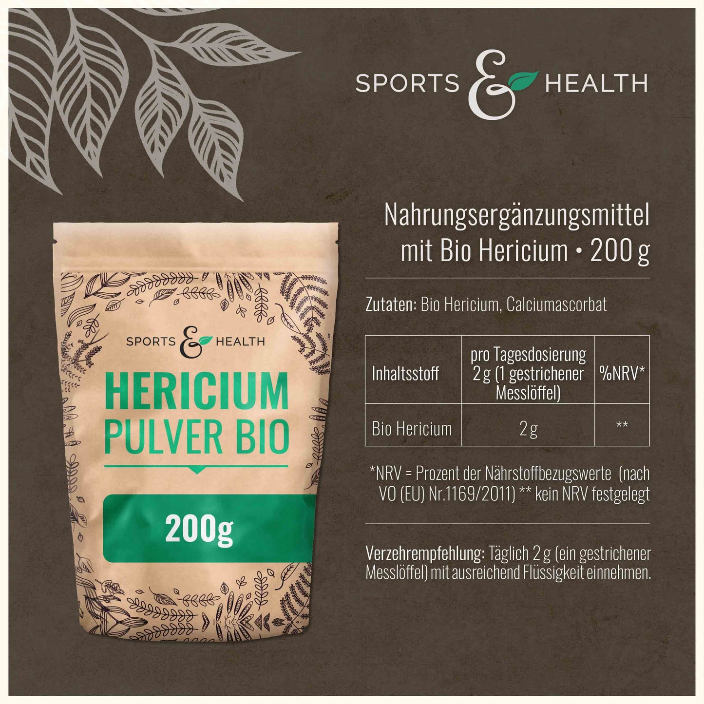 Bio Hericium Pulver DE-ÖKO-005