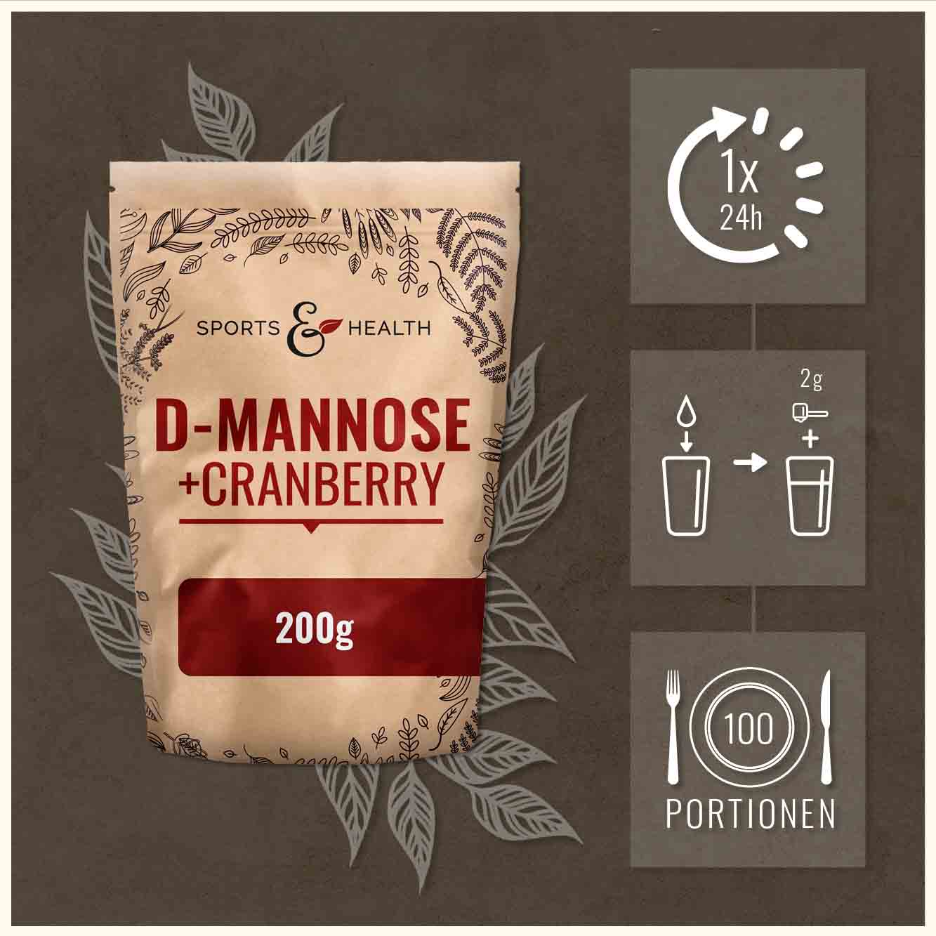 D-Mannose + Cranberry Pulver