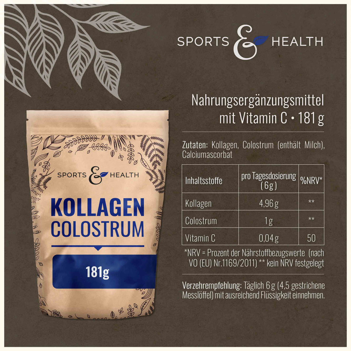 Kollagen Colostrum Pulver