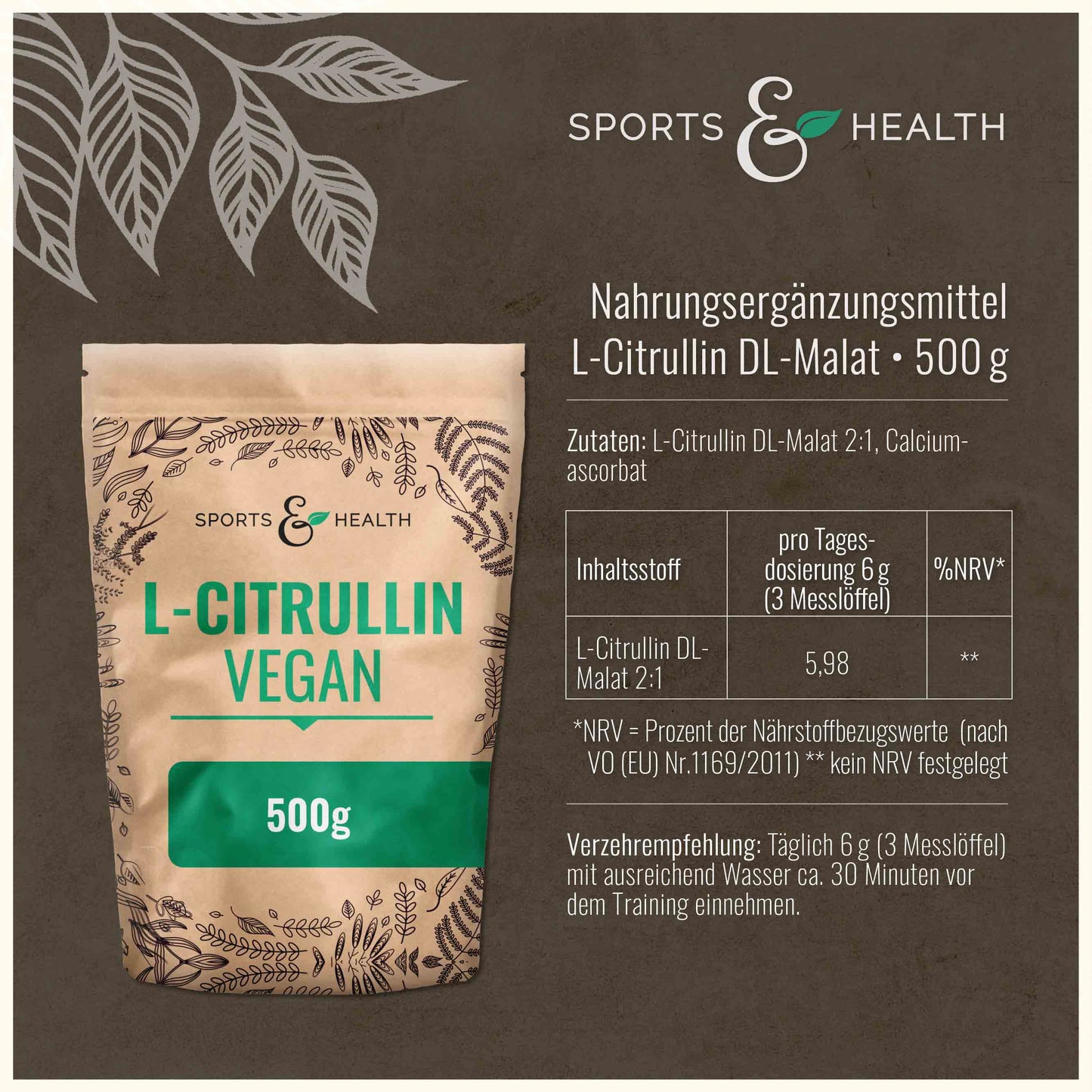 L-Citrullin Pulver vegan