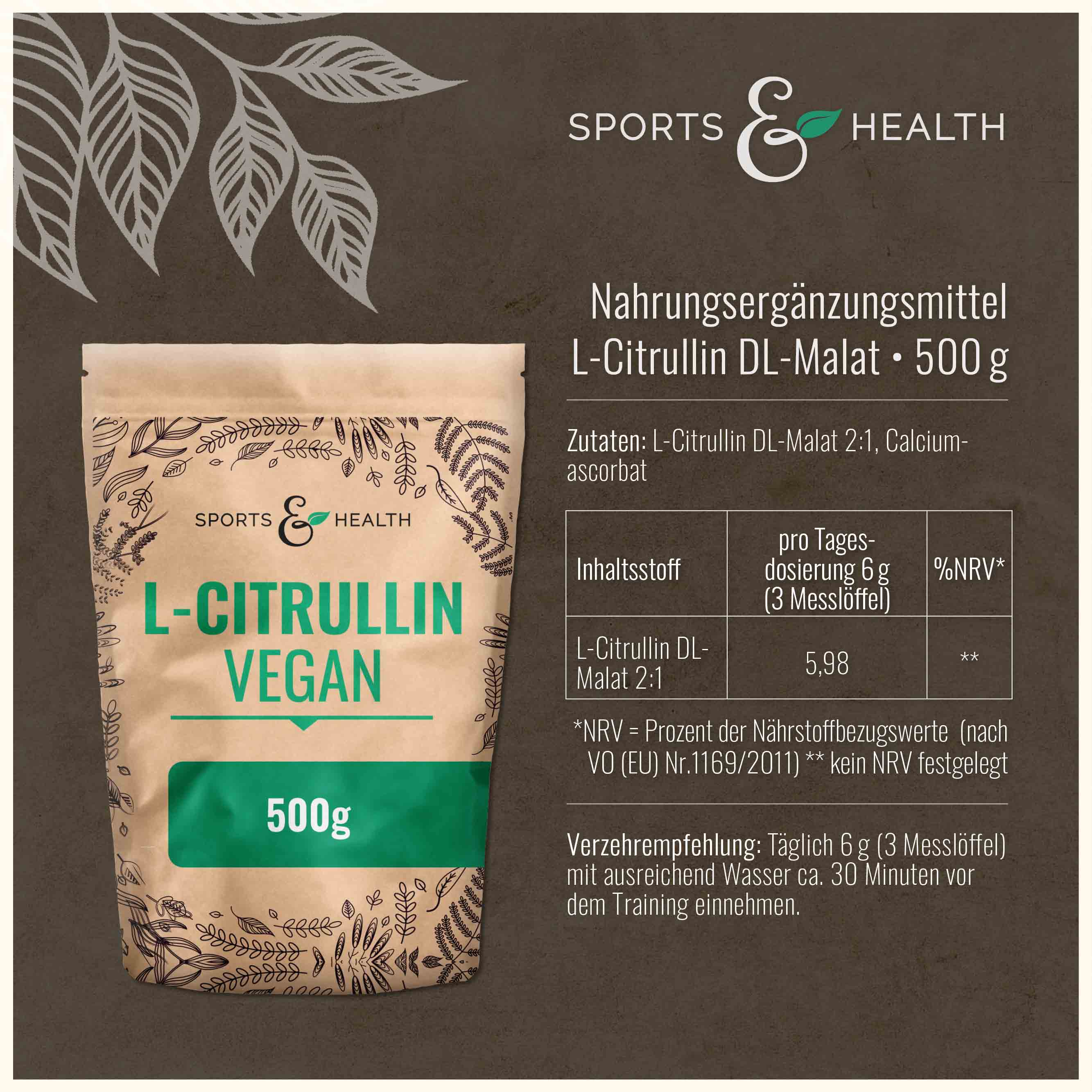 L-Citrullin Pulver vegan