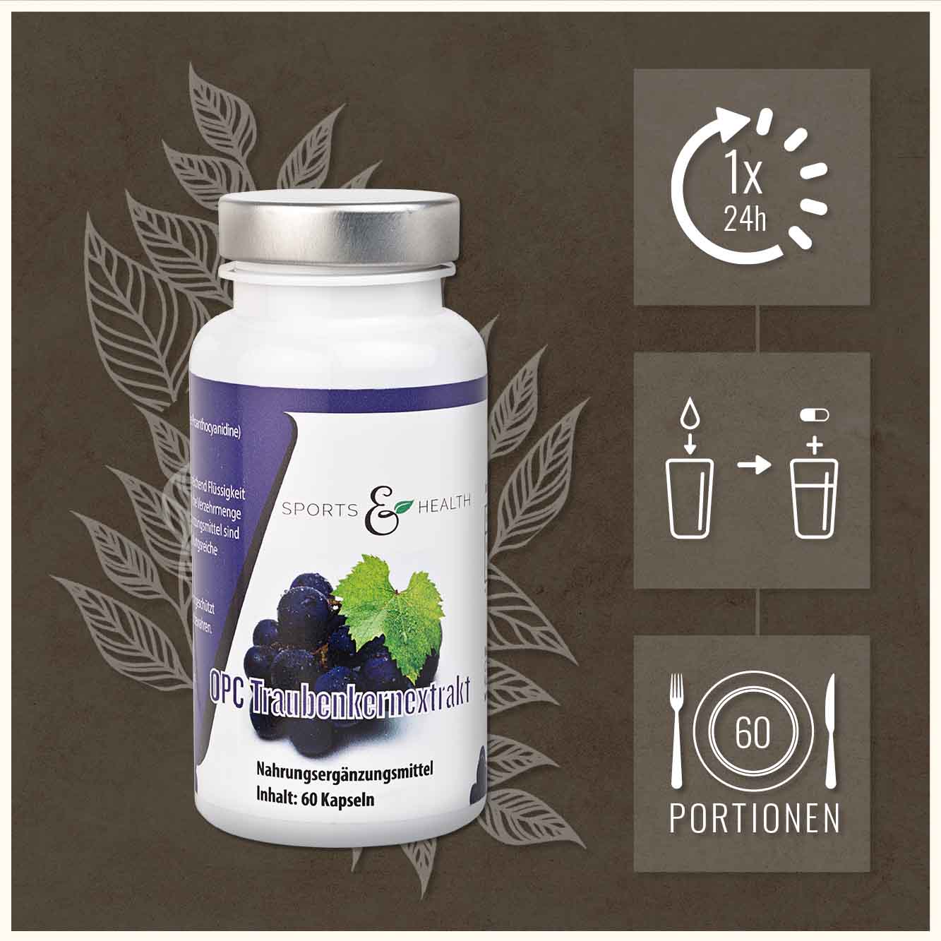 OPC Traubenkernextrakt  Kapseln - 350 mg reines OPC