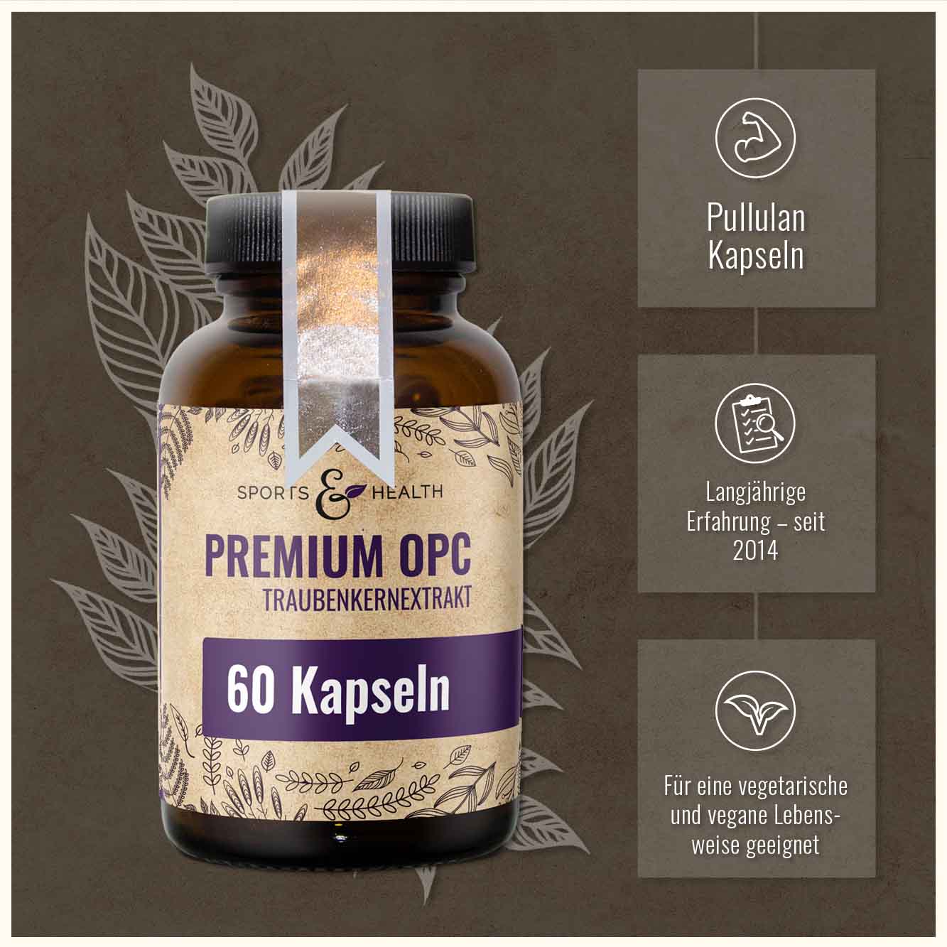 Premium OPC  Traubenkernextrakt -  300 mg aus Frankreich