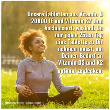 Vitamin D3 + K2 Depot 200 Tabletten - 20.000 IE