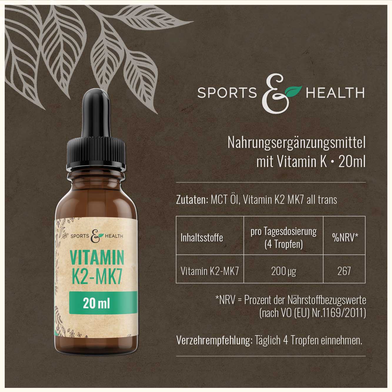 Vitamin K2-MK7 20ml Tropfen