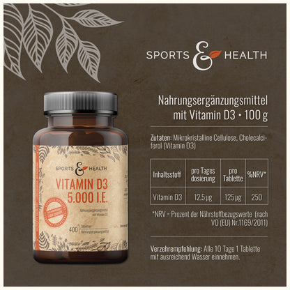 Vitamin D3 Tabletten - 5.000 IE