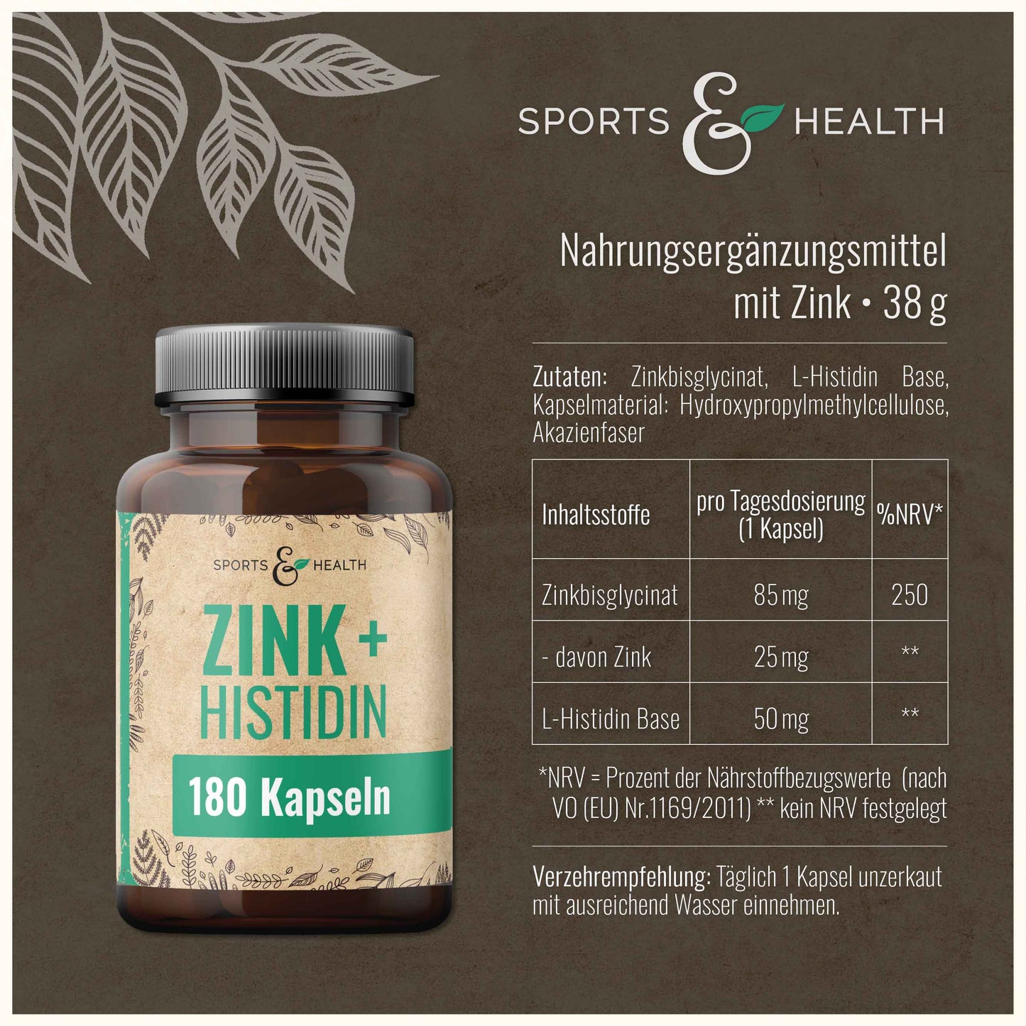 Zink + Histidin Kapseln
